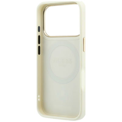 Guess Peony 4G Small Logo MagSafe Case for iPhone 17 Pro Max / 18 Pro Max - Beige