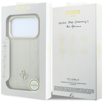 Guess Peony 4G Small Logo MagSafe Case for iPhone 17 Pro Max / 18 Pro Max - Beige