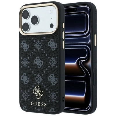 Guess Peony 4G Small Logo MagSafe Case for iPhone 17 Pro Max / 18 Pro Max - Black
