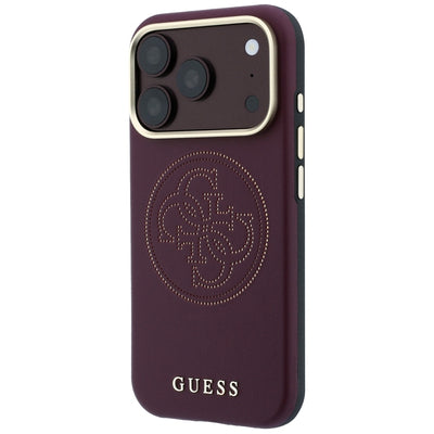 Guess Perforated 4G Gold Logo Magsafe Case for iPhone 18 Pro / 17 Pro - Burgundy