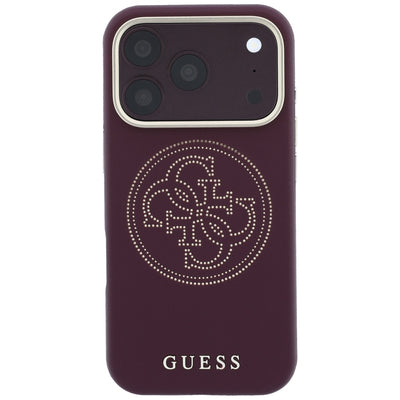 Guess Perforated 4G Gold Logo Magsafe Case for iPhone 18 Pro / 17 Pro - Burgundy