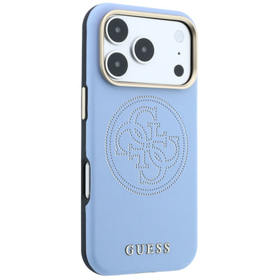 Guess Perforated 4G Gold Logo Magsafe Case for iPhone 18 Pro / 17 Pro - Light Blue