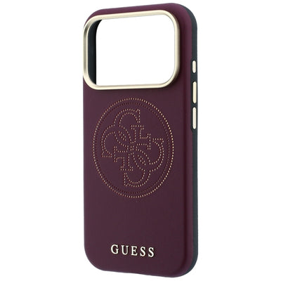Guess Perforated 4G Gold Logo Magsafe Case for iPhone 18 Pro Max / 17 Pro Max - Burgundy