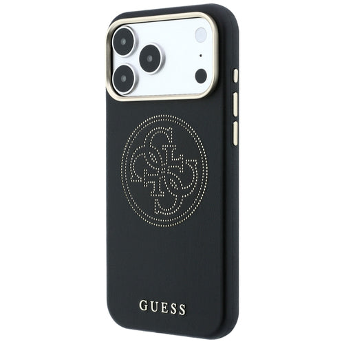 Guess Perforated 4G Gold Logo Magsafe Case for iPhone 17 Pro Max / 18 Pro Max - Black