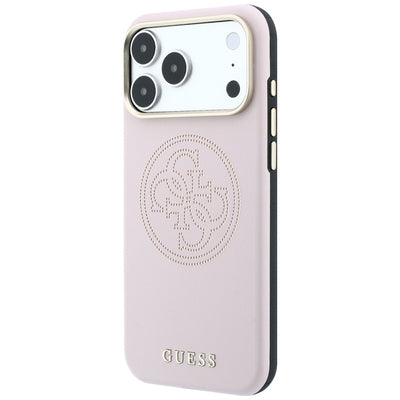 Guess Perforated 4G Gold Logo Magsafe Case for iPhone 17 Pro Max / 18 Pro Max - Pink