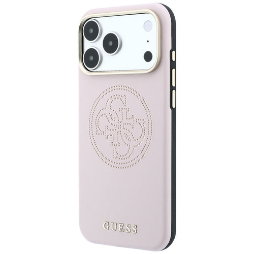 Guess Perforated 4G Gold Logo Magsafe Case for iPhone 17 Pro Max / 18 Pro Max - Pink