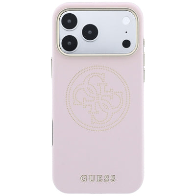Guess Perforated 4G Gold Logo Magsafe Case for iPhone 17 Pro Max / 18 Pro Max - Pink