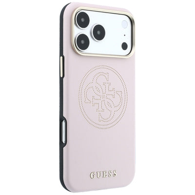 Guess Perforated 4G Gold Logo Magsafe Case for iPhone 17 Pro Max / 18 Pro Max - Pink