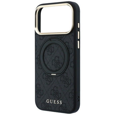 Guess Ring Stand 360 4G Classic Logo MagSafe Case for iPhone 17 Pro / 18 Pro - Black