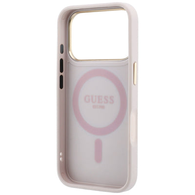 Guess Ring Stand 360 4G Classic Logo MagSafe Case for iPhone 17 Pro Max / 18 Pro Max - Pink