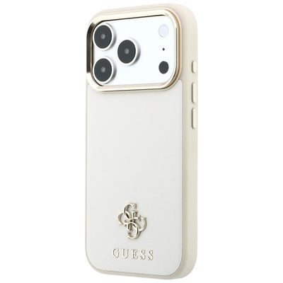 Guess Saffiano Small 4G &amp; Classic Logo MagSafe case for iPhone 17 Pro Max / 18 Pro Max - beige