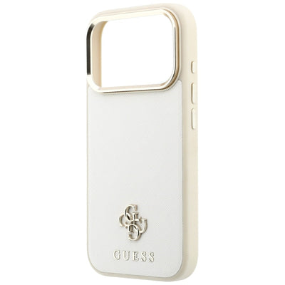 Guess Saffiano Small 4G &amp; Classic Logo MagSafe case for iPhone 17 Pro Max / 18 Pro Max - beige