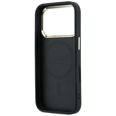 Guess Saffiano Small 4G &amp; Classic Logo MagSafe Case for iPhone 17 Pro Max / 18 Pro Max - Black