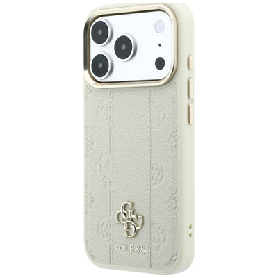 Guess Stripe Peony 4G Logo MagSafe Case for iPhone 18 Pro Max / 17 Pro Max - Beige
