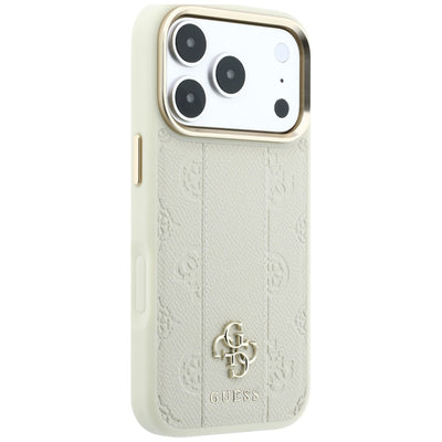 Guess Stripe Peony 4G Logo MagSafe Case for iPhone 18 Pro Max / 17 Pro Max - Beige