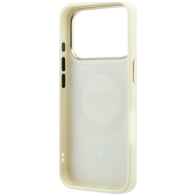 Guess Stripe Peony 4G Logo MagSafe Case for iPhone 18 Pro Max / 17 Pro Max - Beige
