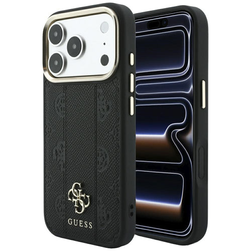 Guess Stripe Peony 4G Logo MagSafe Case for iPhone 17 Pro Max / 18 Pro Max - Black