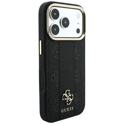 Guess Stripe Peony 4G Logo MagSafe Case for iPhone 17 Pro Max / 18 Pro Max - Black