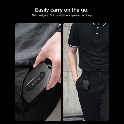 Spigen TO243 Tesla Key Card Holder for Car Keys - Black