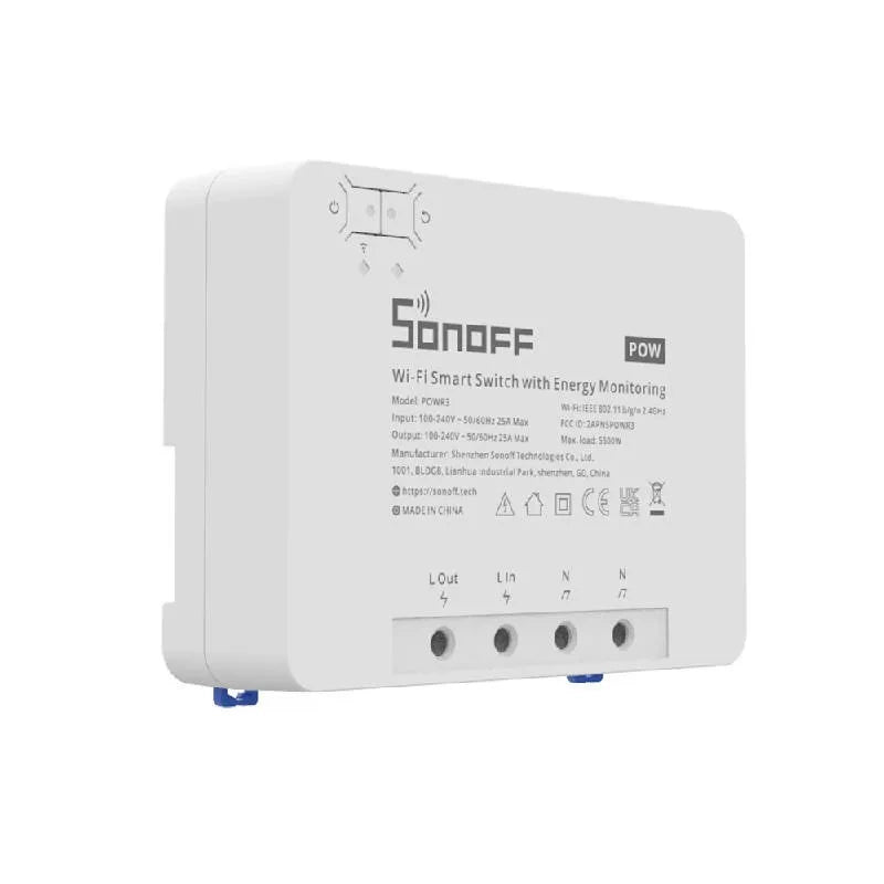 Sonoff POWR3 smart WiFi switch with current measurement function