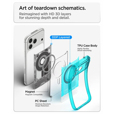 Spigen Ultra Hybrid MagSafe case for iPhone 18 Pro / 17 Pro - light blue