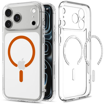 Spigen Ultra Hybrid MagSafe Case for iPhone 18 Pro / 17 Pro - Transparent Orange