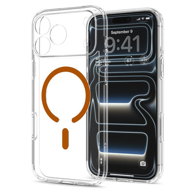 Spigen Ultra Hybrid MagSafe Case for iPhone 18 Pro / 17 Pro - Transparent Orange