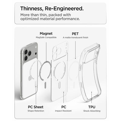 Spigen Ultra Hybrid MagSafe case for iPhone 18 Pro / 17 Pro - frost white