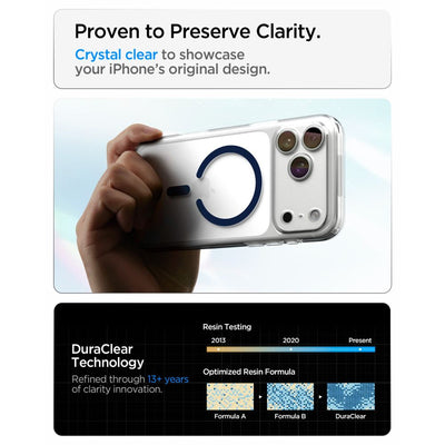 Spigen Ultra Hybrid MagSafe Case for iPhone 18 Pro Max / 17 Pro Max - Clear Navy Blue
