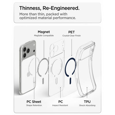 Spigen Ultra Hybrid MagSafe Case for iPhone 18 Pro Max / 17 Pro Max - Clear Navy Blue