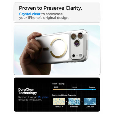 Spigen Ultra Hybrid MagSafe Case for iPhone 18 Pro Max / 17 Pro Max - Transparent Gold