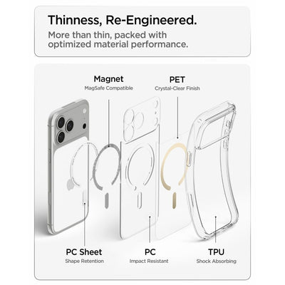 Spigen Ultra Hybrid MagSafe Case for iPhone 18 Pro Max / 17 Pro Max - Transparent Gold