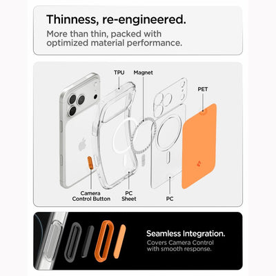 Spigen Ultra Hybrid MagSafe Case for iPhone 18 Pro / 17 Pro - Orange