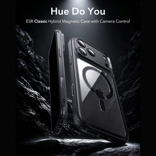 ESR Classic Hybrid MagSafe Case for iPhone 18 Pro / 17 Pro - Clear Black