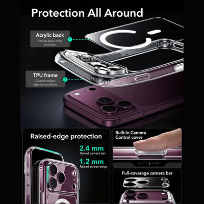 ESR Classic Hybrid MagSafe Case for iPhone 18 Pro Max / 17 Pro Max - Clear