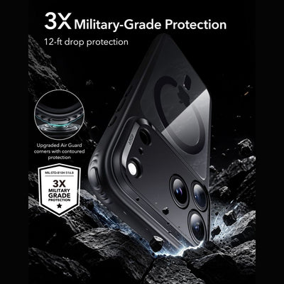 ESR Classic Hybrid MagSafe Case for iPhone 18 Pro Max / 17 Pro Max - Clear Black