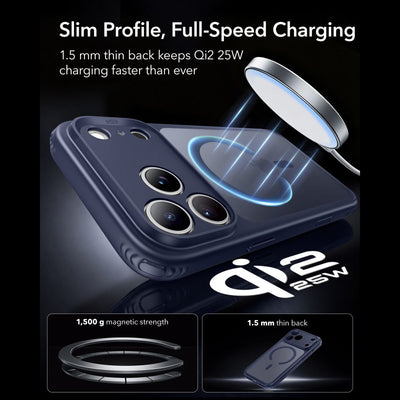 ESR Classic Hybrid MagSafe case for iPhone 18 Pro Max / 17 Pro Max - frosted blue