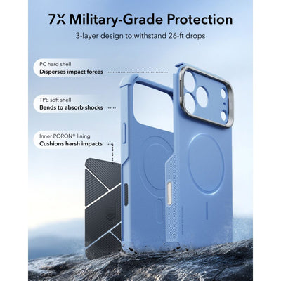 ESR Cyber ​​Tough Kickstand MagSafe Case for iPhone 18 Pro Max / 17 Pro Max - Light Blue