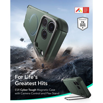 ESR Cyber ​​Tough Kickstand MagSafe Case for iPhone 18 Pro Max / 17 Pro Max - Green