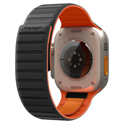 Spigen Athlex Air M Strap for Apple Watch 44/45/46/49 mm - Black and Orange