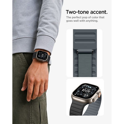 Spigen Athlex Air M Strap for Apple Watch 44 / 45 / 46 / 49 mm - Black and Gray