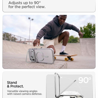 Spigen Ultra Hybrid Optik S MagSafe Case for iPhone 18 Pro Max / 17 Pro Max - Transparent Silver