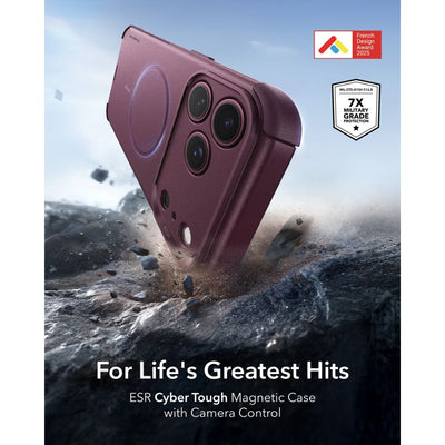 ESR Cyber ​​Tough MagSafe case for iPhone 18 Pro Max / 17 Pro Max - burgundy