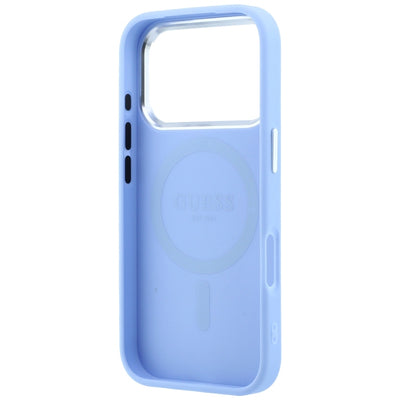 Guess Grained Triangle Logo MagSafe Case for iPhone 18 Pro Max / 17 Pro Max - Blue