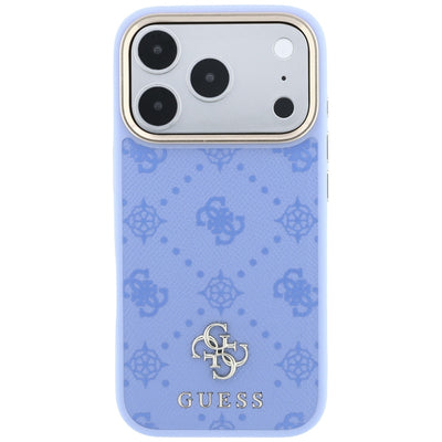 Guess Peony 4G Small Logo MagSafe Case for iPhone 18 Pro Max / 17 Pro Max - Light Blue