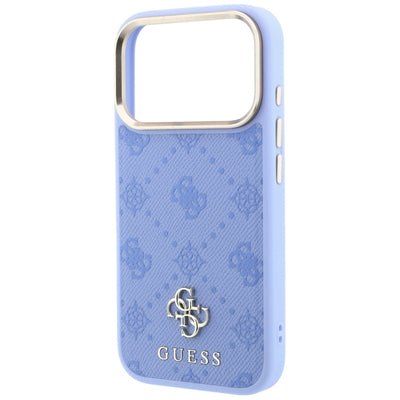 Guess Peony 4G Small Logo MagSafe Case for iPhone 18 Pro Max / 17 Pro Max - Light Blue
