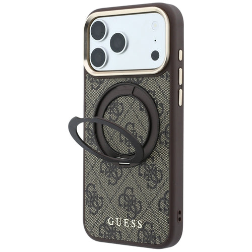 Guess Ring Stand 360 4G Classic Logo MagSafe Case for iPhone 18 Pro / 17 Pro - Brown