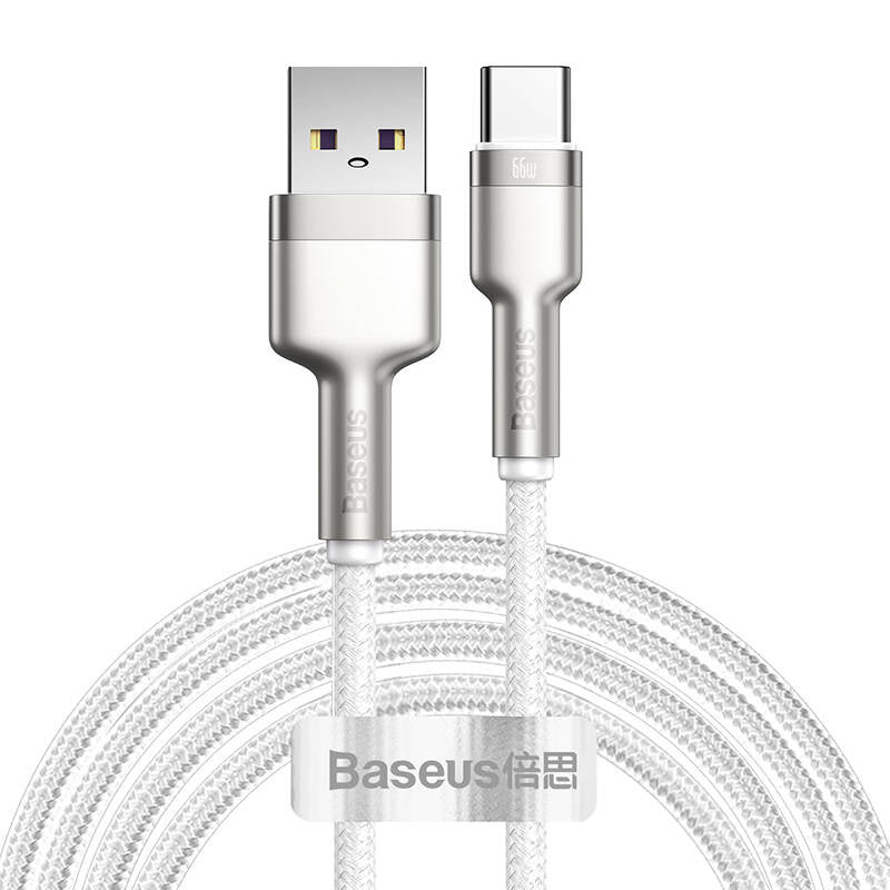 USB cable for USB-C Baseus Cafule, 66W, 2m (white) - Product Image 2