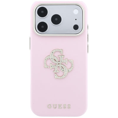 Guess Smooth &amp; Big Strass Logo Case for iPhone 18 Pro / 17 Pro - Pink
