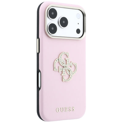 Guess Smooth &amp; Big Strass Logo Case for iPhone 18 Pro Max / 17 Pro Max - Pink